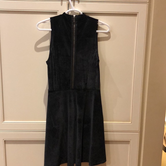 Vans fit and flare black velour dress. - Picture 3 of 3